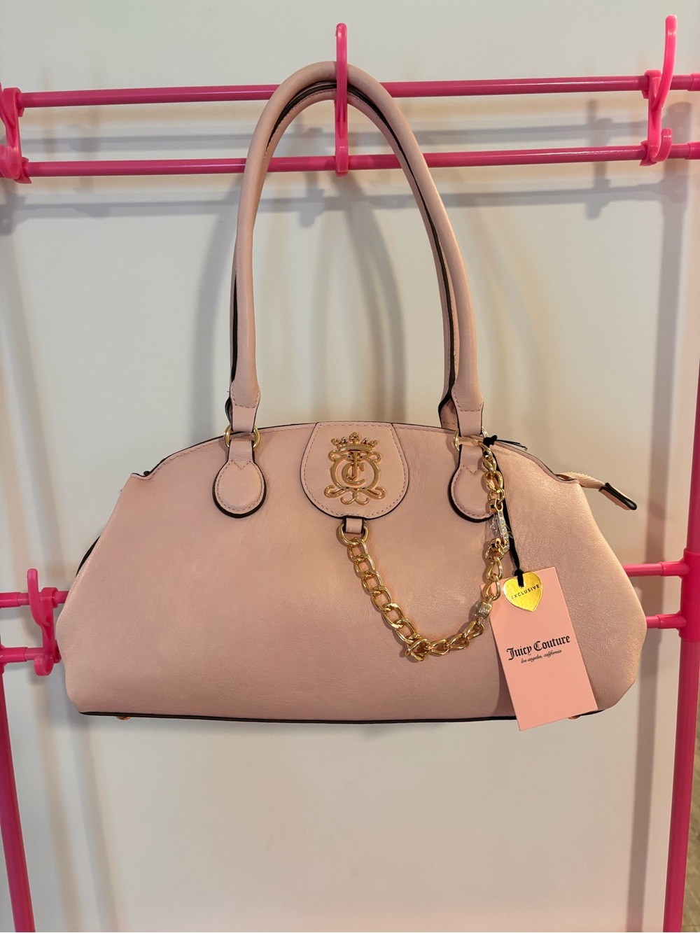 🌸✨ Juicy Couture Royal Crest Satchel - Pink Clay